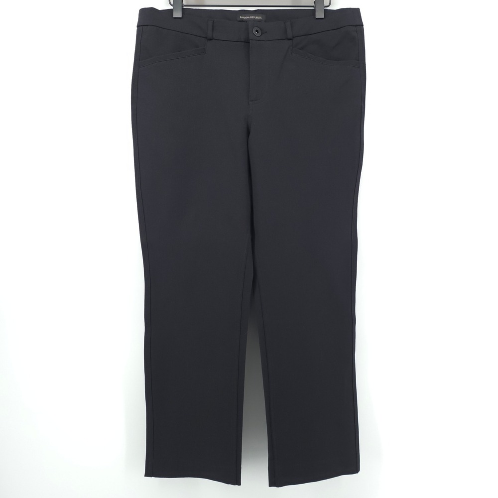 Banana Republic Womens Pants Size 10 Black Slim Straight Office Career